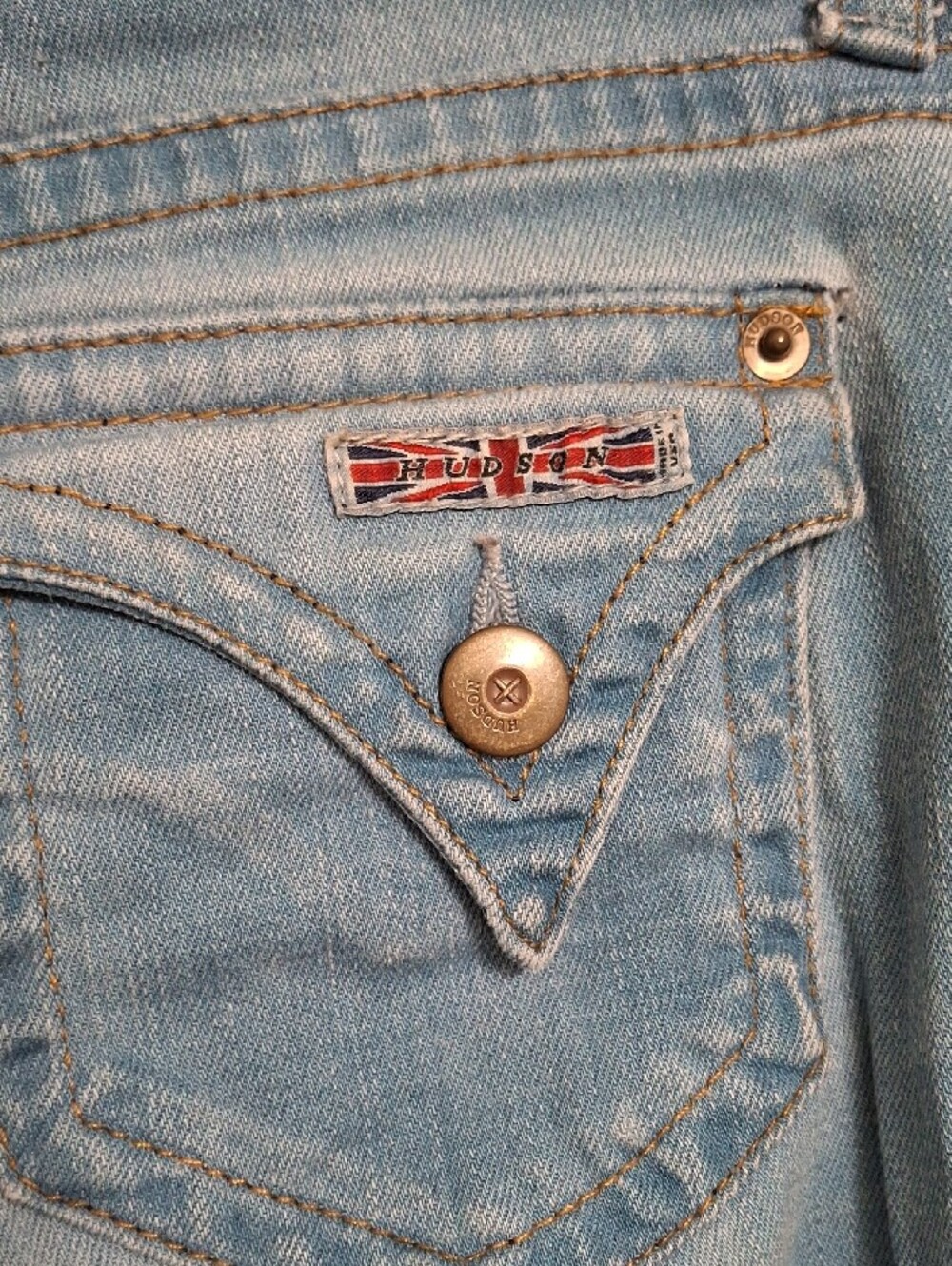 Hudson Jeans Light Blue Wide-Leg Flare Jeans - Picture 9 of 13
